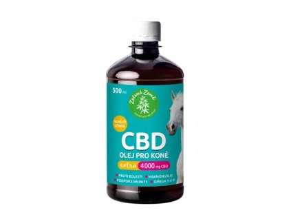 Zelená země CBD olej pro koně Extra 4000 mg, 500 ml - cestouprirody.eu