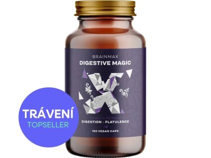 BrainMax Digestive Magic, Trávicí Enzymy, 100 kapslí - cestouprirody.eu