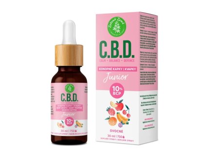 Zelená země C.B.D. Konopné kapky s BCP Junior 30 ml - cestouprirody.eu