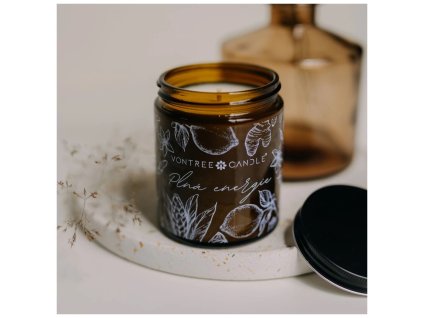 VONTREE CANDLE Pomeranč & Zázvor | Přírodní sójová svíčka | Plná energie | 180 ml - cestouprirody.eu