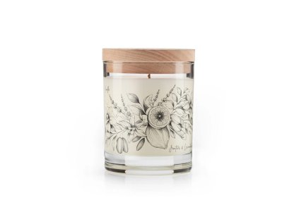 VONTREE CANDLE Jantar & Levandule & Tonka | Vonná sójová svíčka-dřevěné víčko - cestouprirody.eu