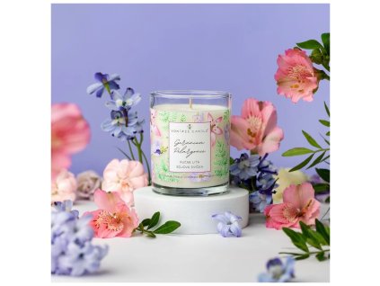 VONTREE CANDLE Geranium Pelargonium & Fialka | Vonná sójová svíčka - cestouprirody.eu