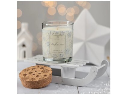 VONTREE CANDLE Sójová vonná svíčka | Tichá noc | Cedr & Tuberóza - cestouprirody.eu