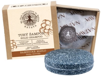 NATAVA Tuhý šampon - Bambucké máslo 85 g - cestouprirody.eu
