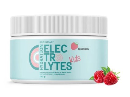 BrainMax KIDS Hydratační elektrolyty, Malina, 150 g - cestouprirody.eu