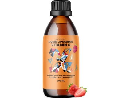 BrainMax KIDS Liquid Liposomal Vitamin C, Strawberry, 500 mg, 200 ml - cestouprirody.eu