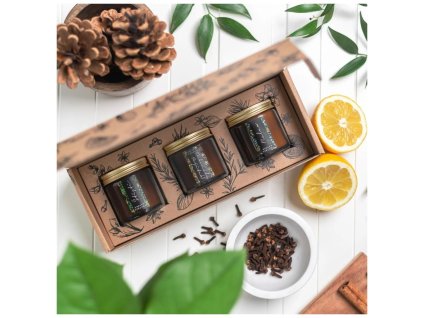 VONTREE CANDLE Dárková sada přírodních sójových svíček - Štěstí - 3 x 60 ml - cestouprirody.eu