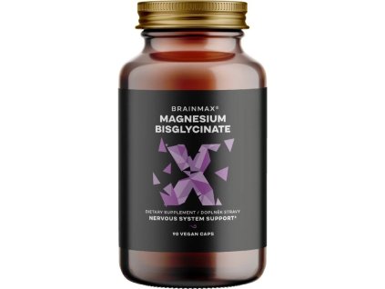 BrainMax Magnesium Bisglycinate, 90 rostlinných kapslí - cestouprirody.eu