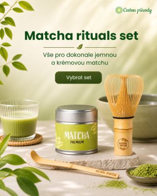Jemná matcha. Krásná pěna. Malý rituál pro sebe. 🍵💚 NaturalProtein Matcha Ritual set spojuje 3 produkty pro domácí...