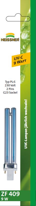 Heissner UV náhradní zářivka 9 W, PL-S, ZF409-00