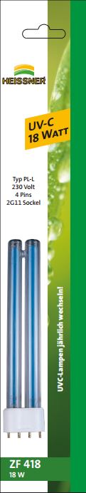 Heissner UV náhradní zářivka 18 W, PL-L, ZF418-00