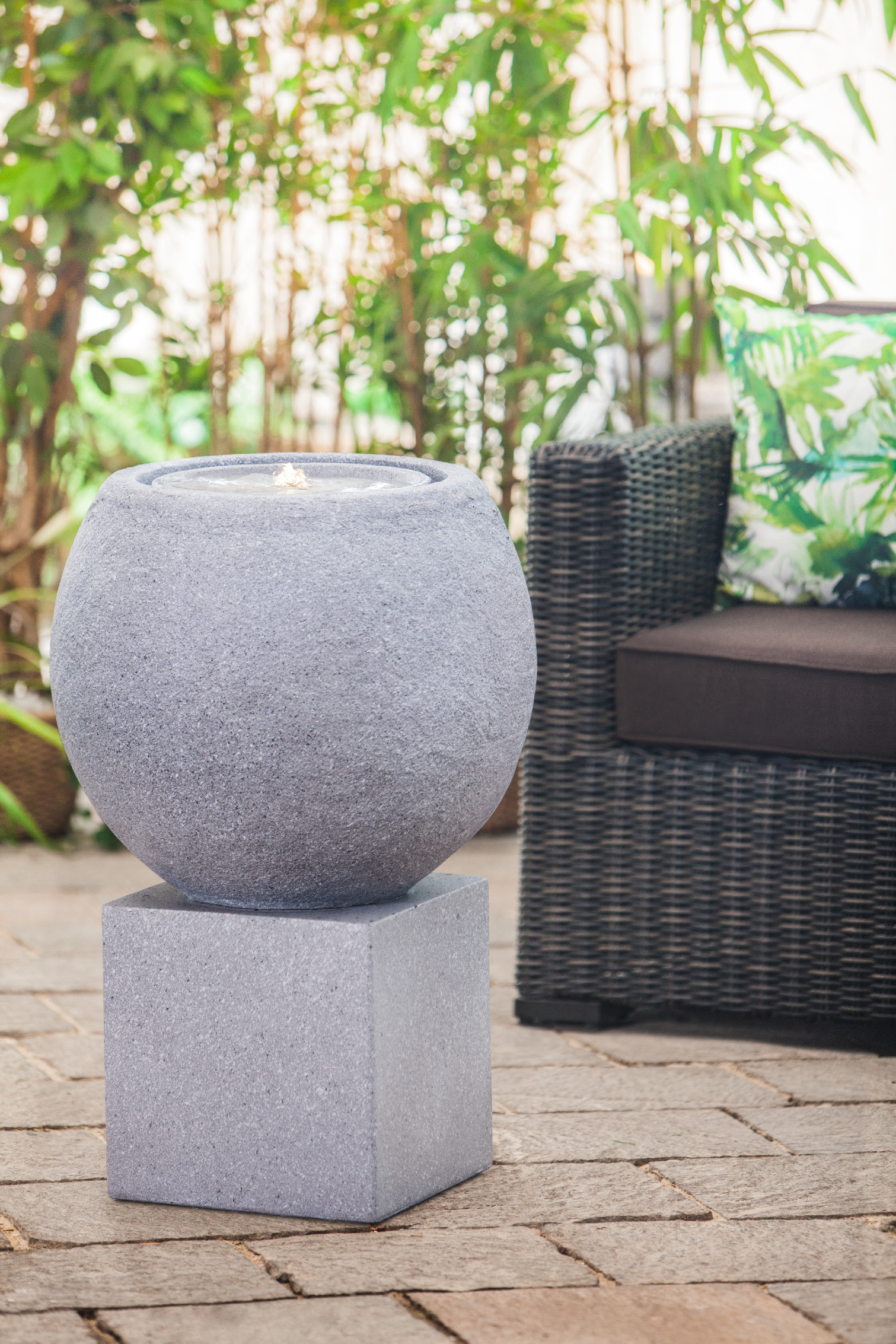 Fontána Heissner BALL LED, granit 016601-09