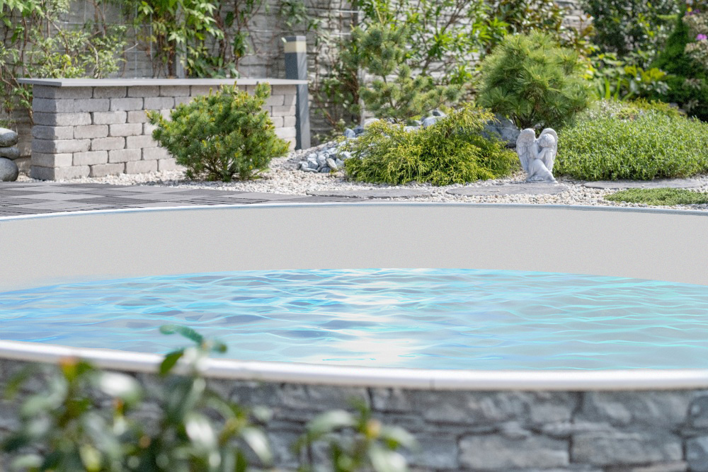 Bazénová fólie Grey pro bazén ø 4,6 m x 1,2 m