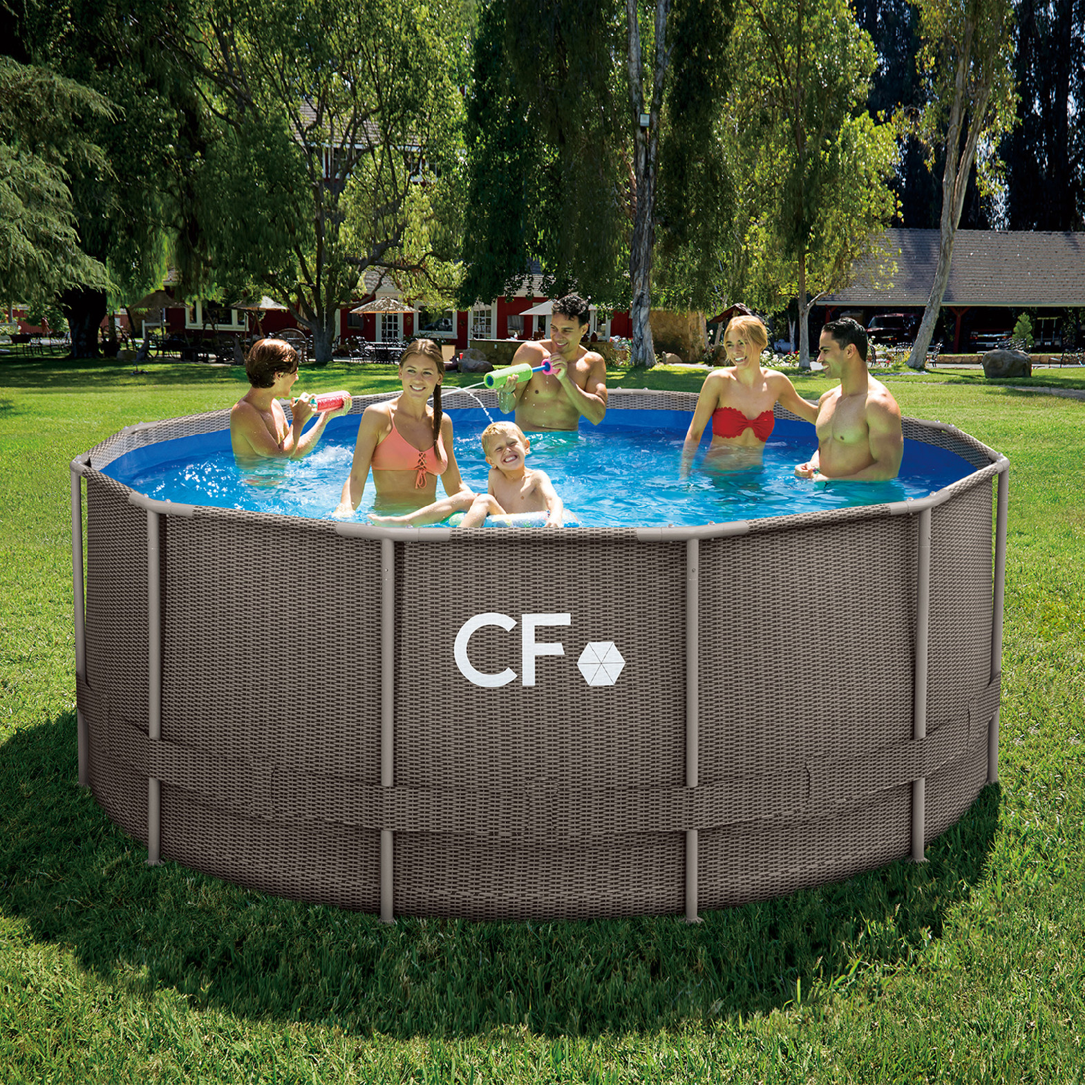 Bazén CF FRAME ratan - 366 x 132 cm