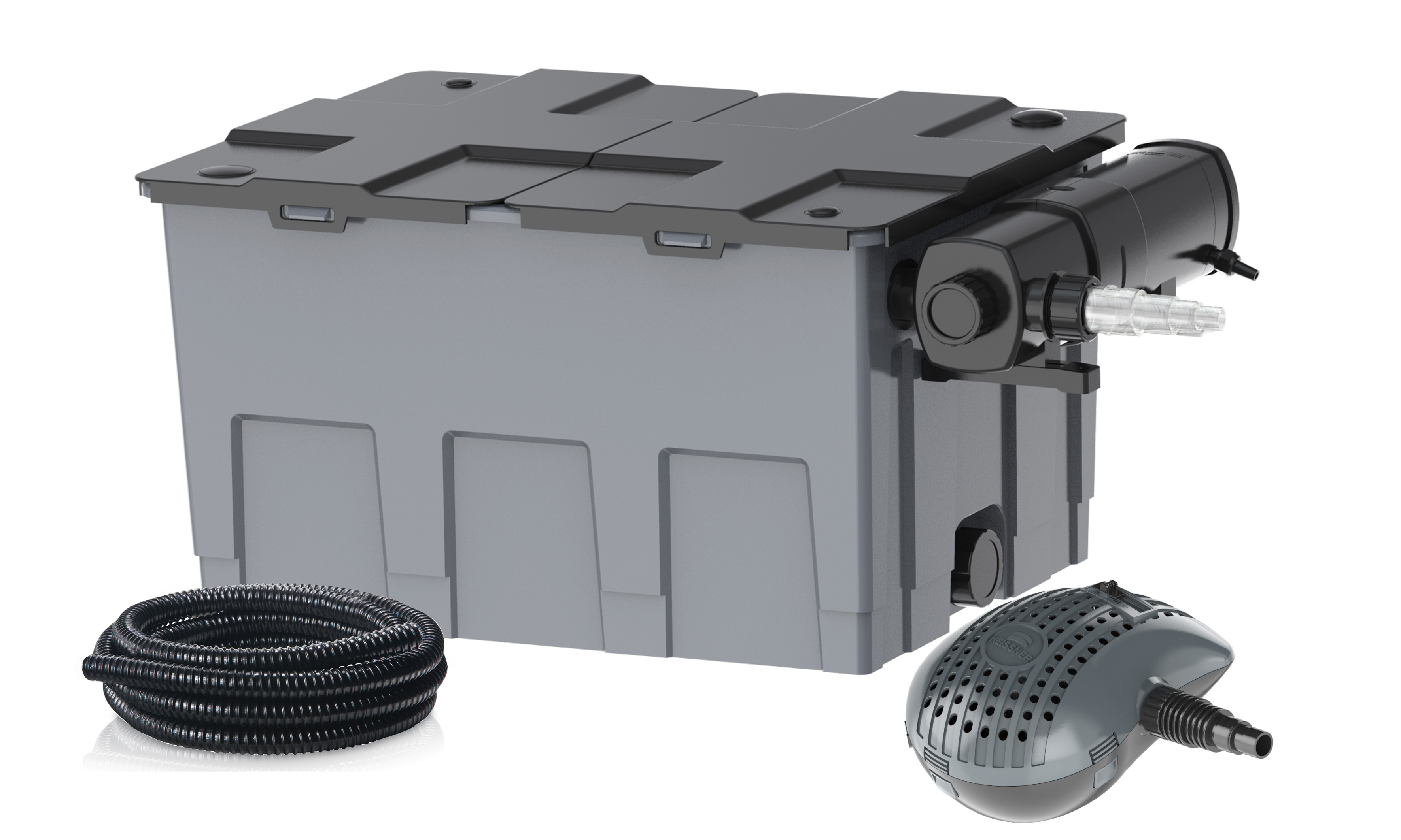 Heissner CFP+D 1 Sada PLUS pro vybudování koupacího nebo okrasného jezírka 4 x 2,3 x 1,5 m (možné vč. ryb)