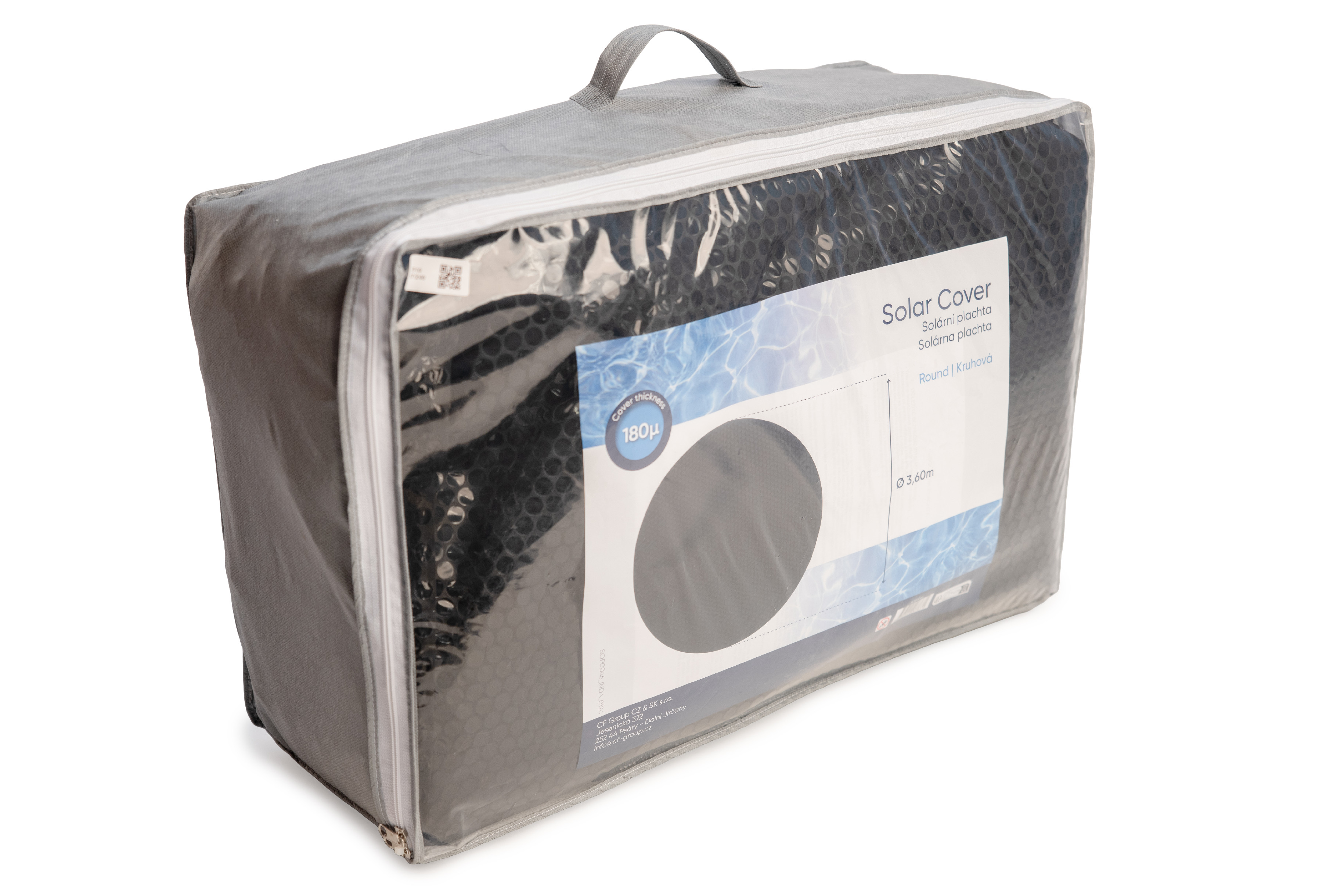 Solární plachta CF pro bazény s průměrem hladiny 3,6 m ČERNÁ