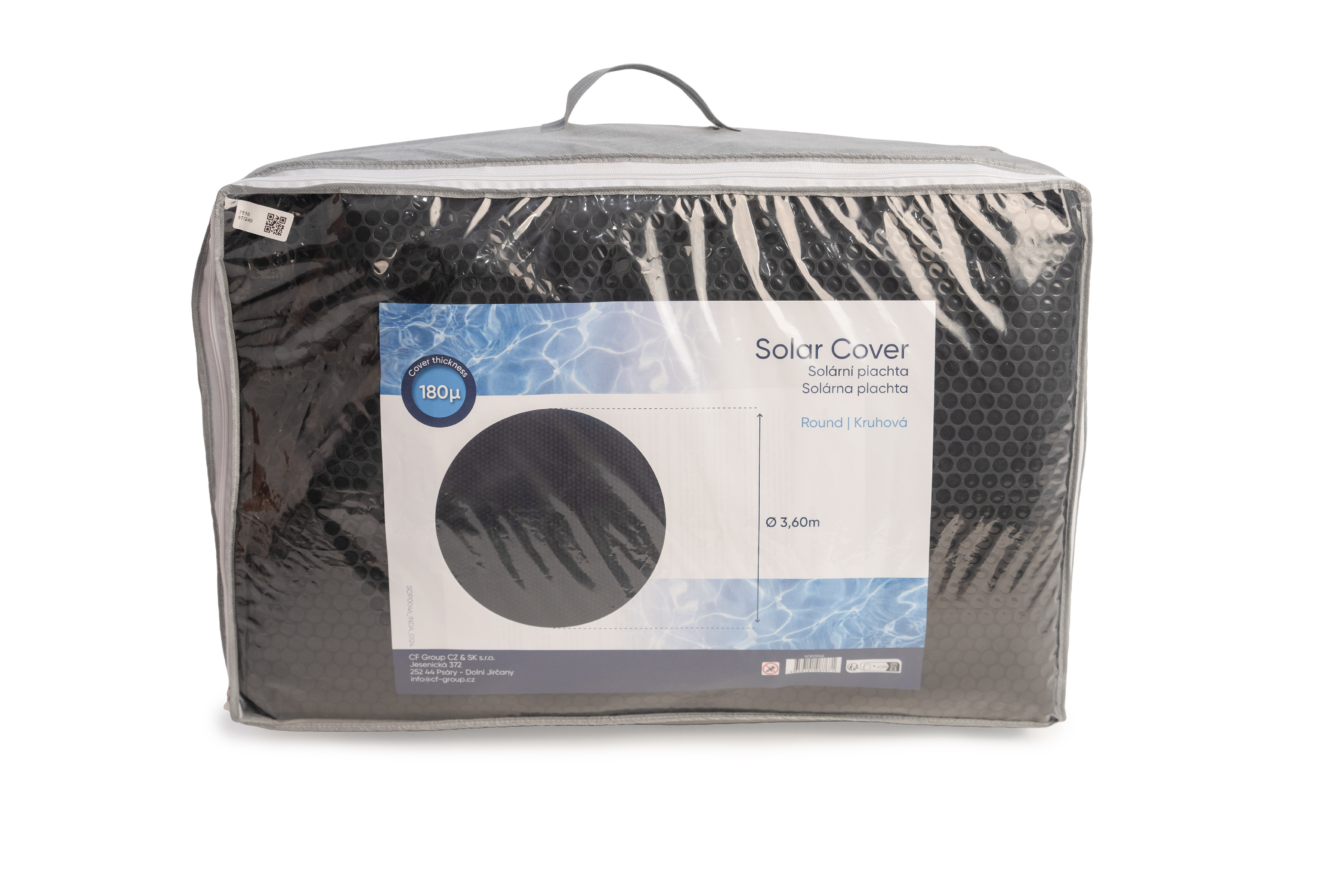 Solární plachta CF pro bazény s průměrem hladiny 3,6 m ČERNÁ
