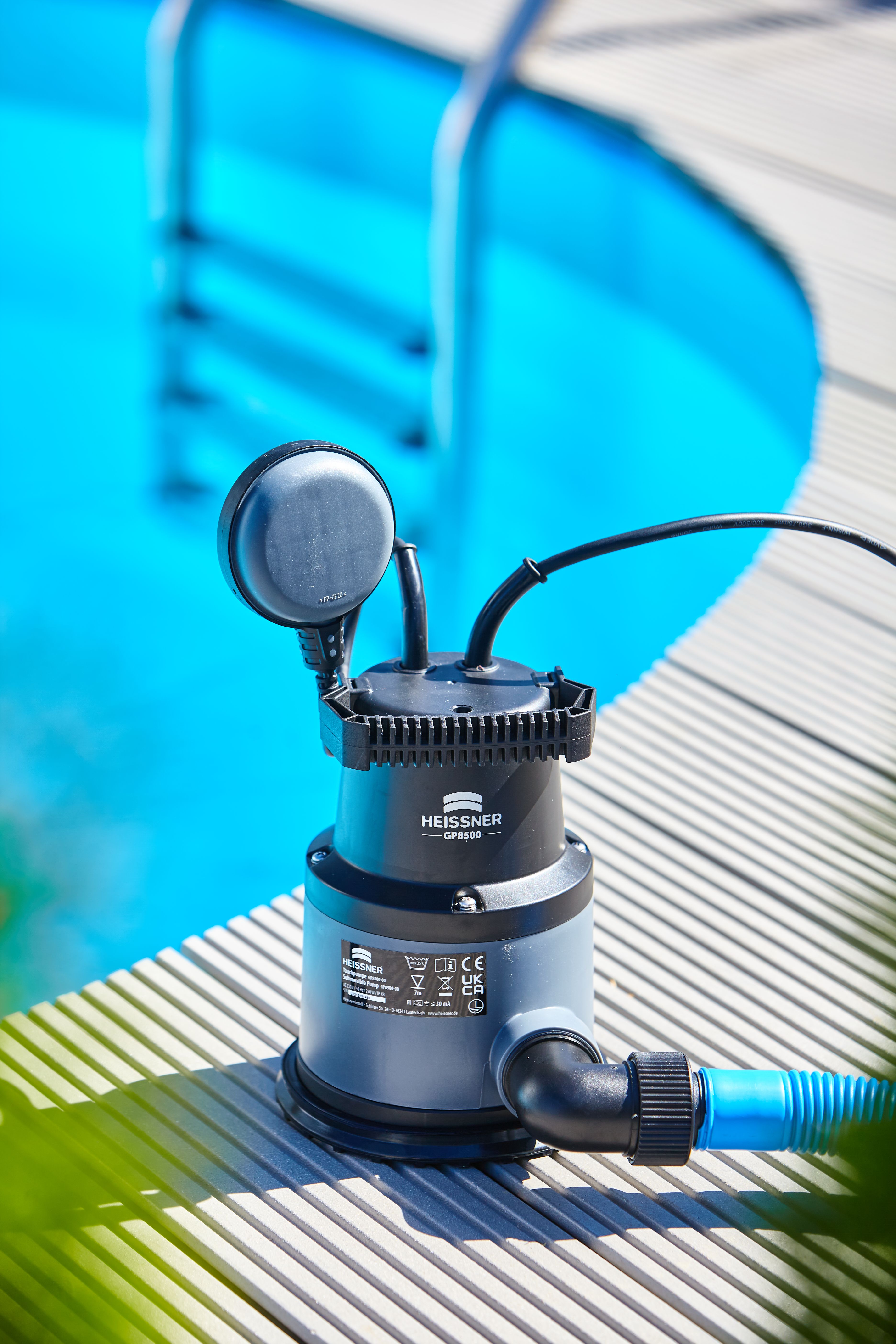 Univerzální ponorné čerpadlo Heissner, 8500 l/h, 7,8 m