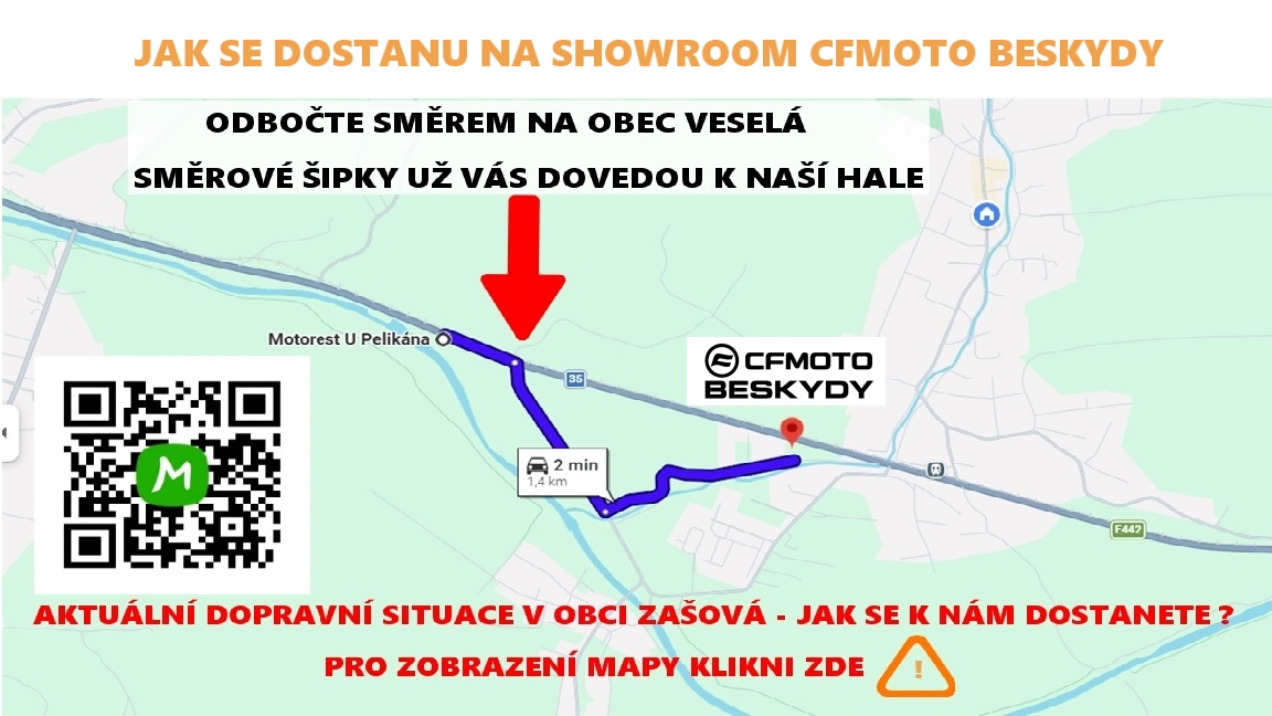 JAK SE DOSTANETE DO SHOWROOMU CFMOTO BESKYDY