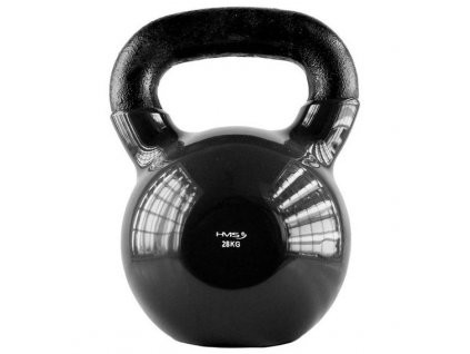 28kg kettlebell hms vinylový CFshop.sk black