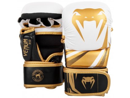 MMA rukavice VENUM Challenger sparing - white/gold (Velikost L/XL)