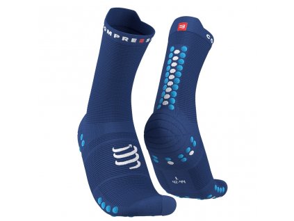 Compressport ponožky na beh pro racing socks v4 0 run high sodalite fluo blue t3