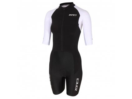 women s lava long distance full zip short sleeve tri suit black white green damsky trisuit CFshop.sk Zone3