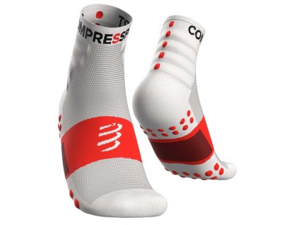 Tréningové ponožky compressport 2 balenie pár ponožiek CFshop.sk white red