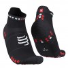 pro racing socks v4 0 run low black red t3