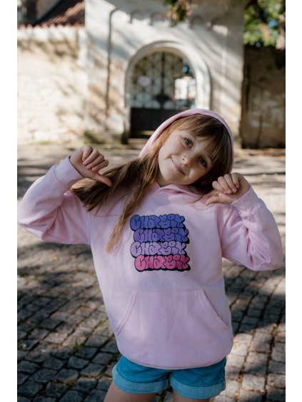 049 4THROWIES KIDZ HOODIE :: PINK 1