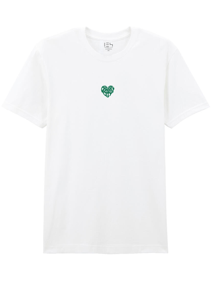 D3 003 SIMPLE LOVE TEE WHITE FRONT