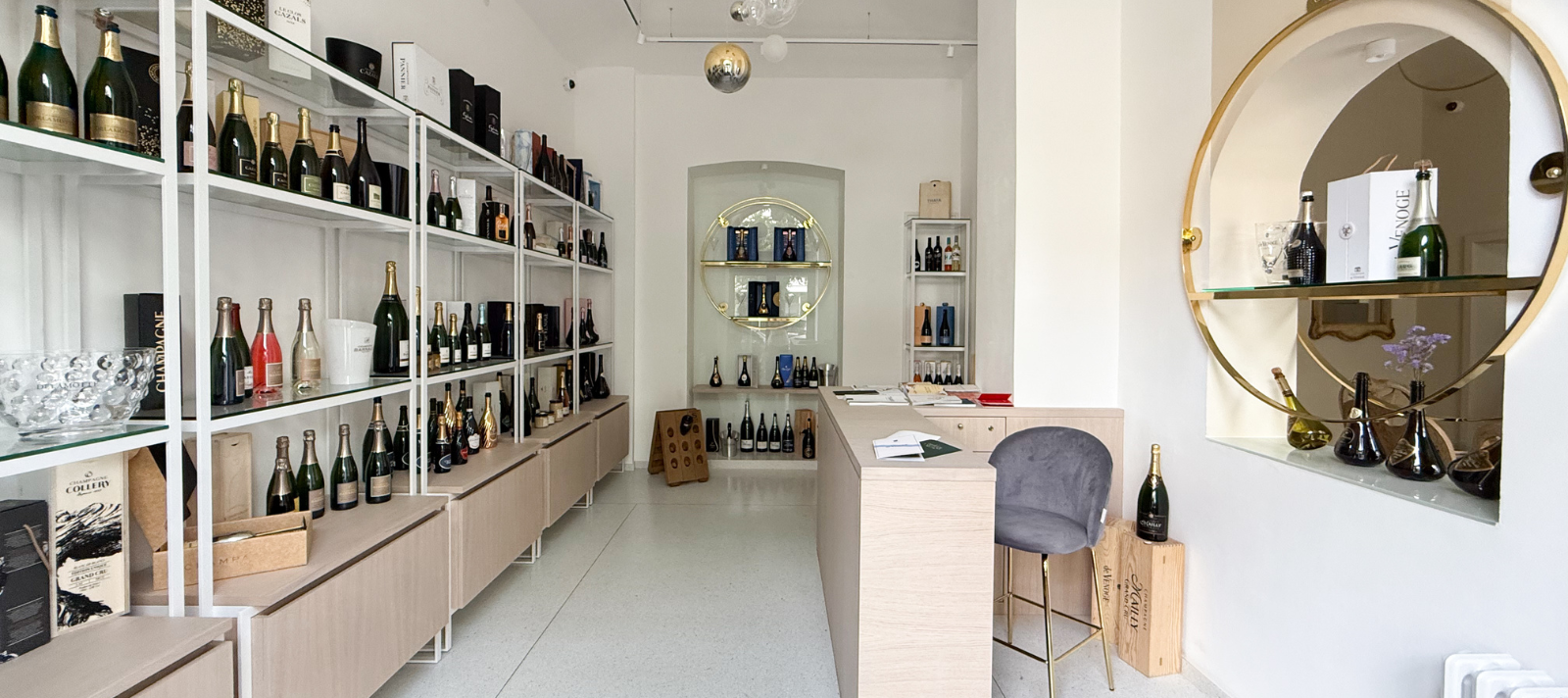 Champagne and wine