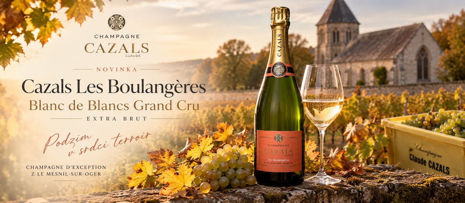 Claude Cazals champagne s noovým Boulangéres