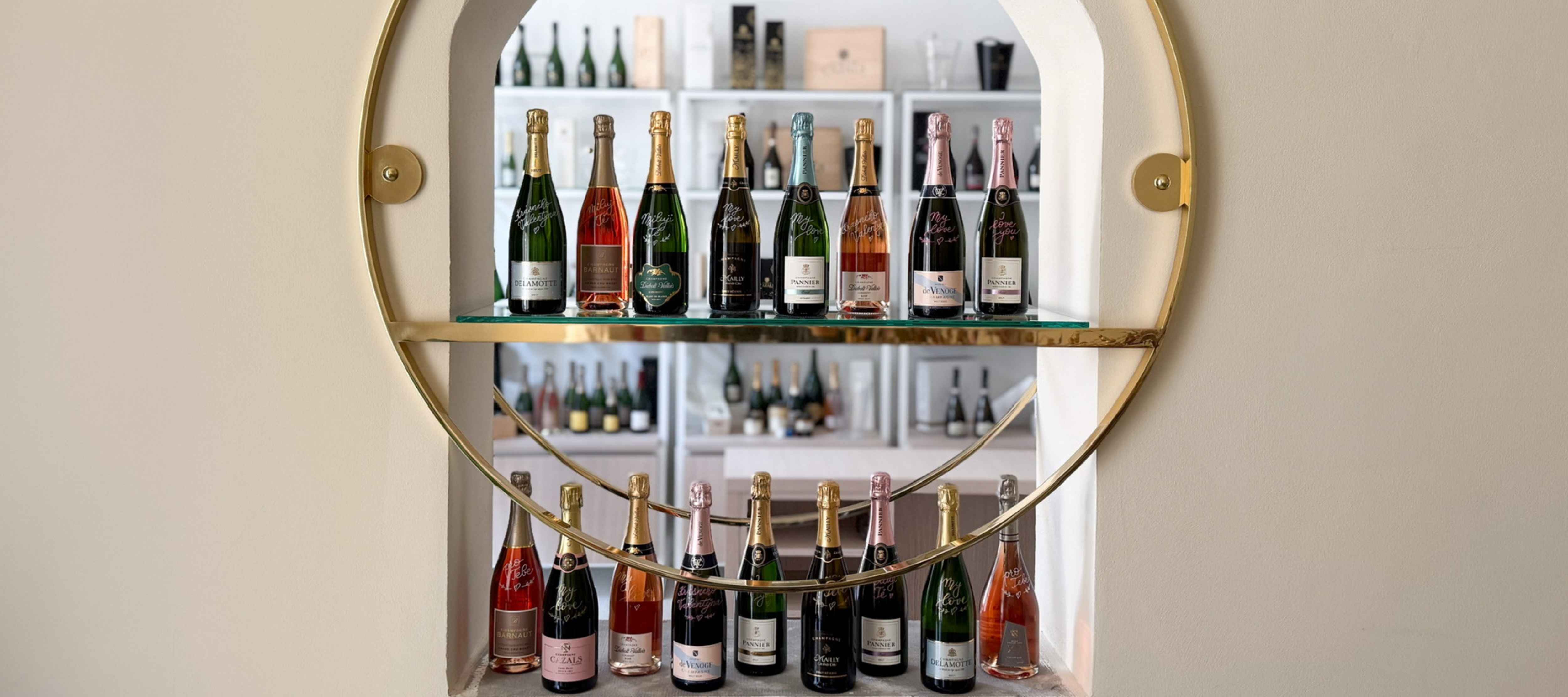 Champagne and wine
