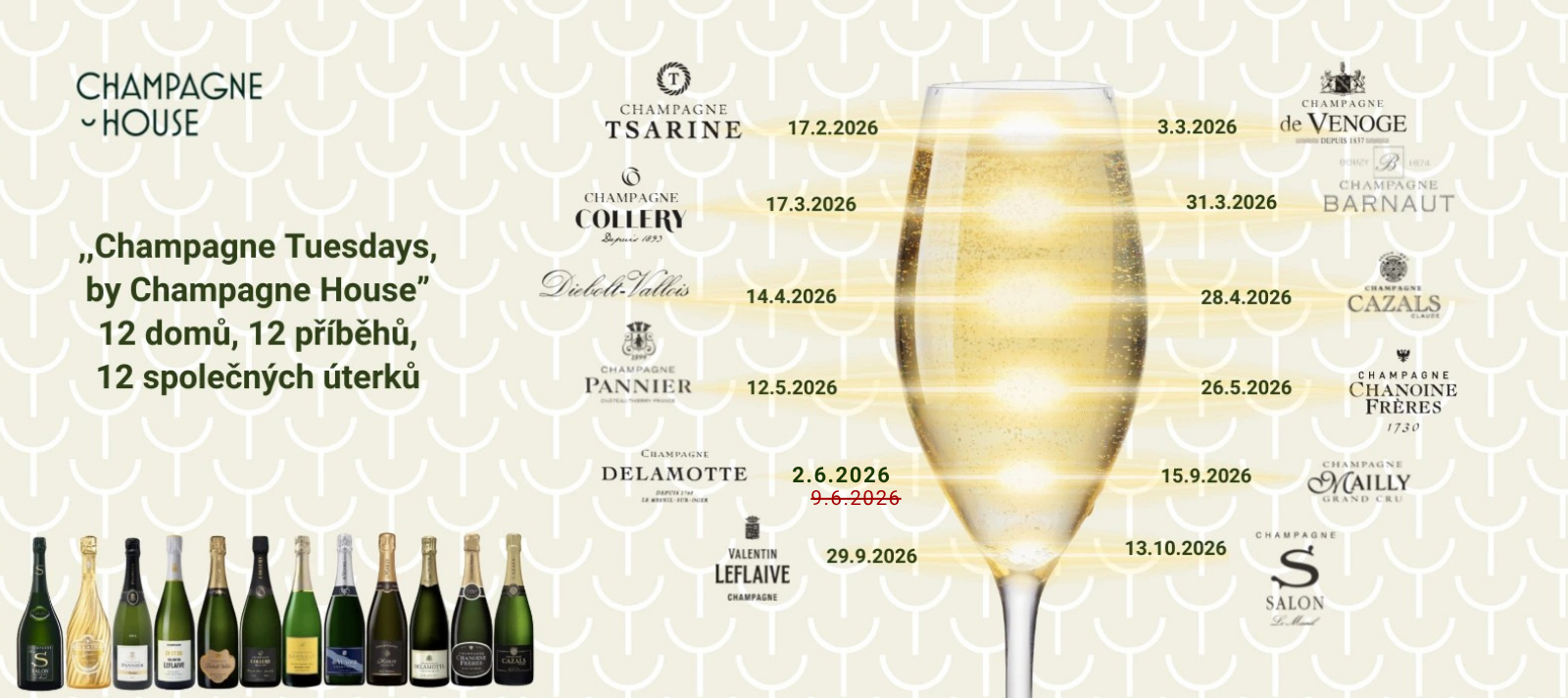 Kalendář degustaci Champagne House