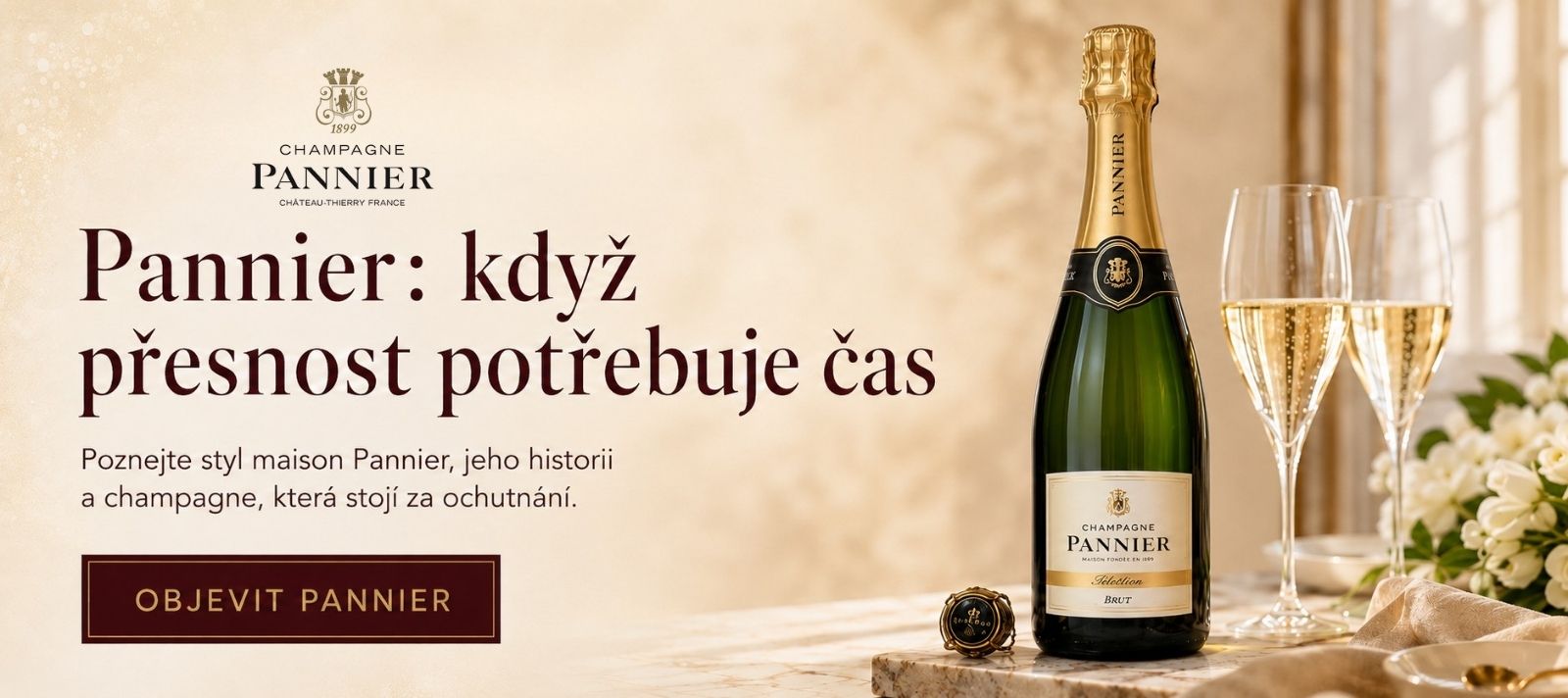 Champagne Pannier při oslavě, objevování stylu