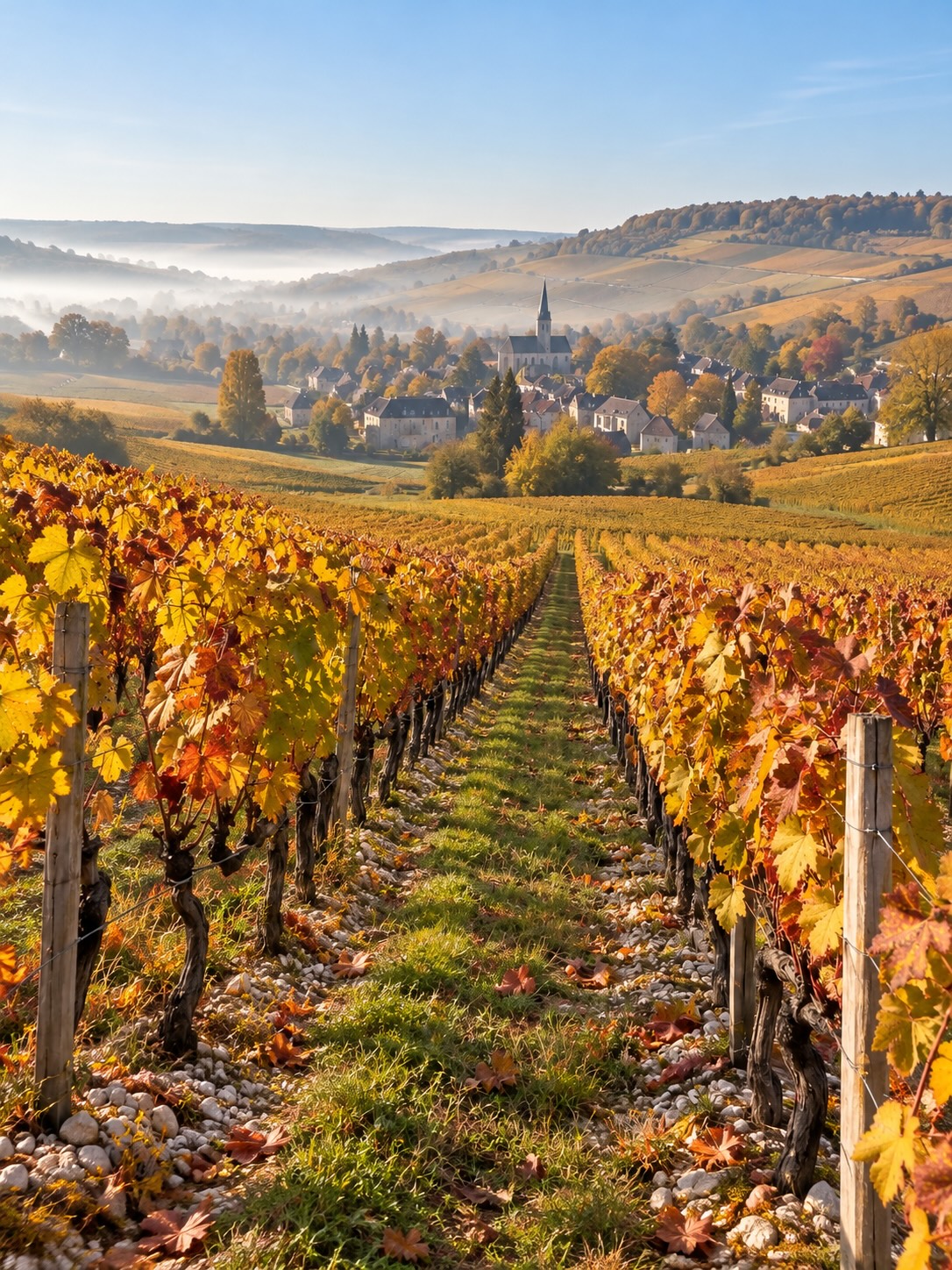 Champagne v říjnu: vinice odpočívá a mladá vína se rodí