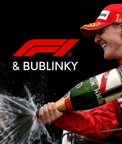 Oslavy bublinkami na Formuli 1