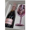 Moët & Chandon Rosé Impérial (0,75l) v dárkové krabičce s růžovou skleničkou  + DÁREK: Sklenička Moëta na KVIFF