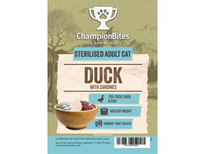 Championbites Connoisseur Cat Sterilised Duck with Sardines