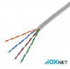 OXnet kábel UTP, Cat5E, drôt, PVC, Eca, box 305m - šedá