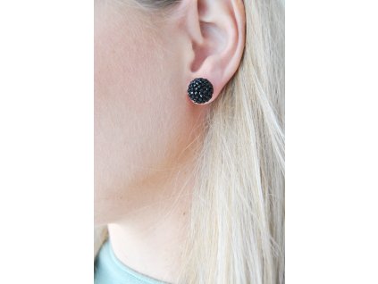 Náušnice Kuličkové pecky Opaque Black