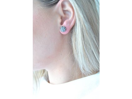 Náušnice MINI pecky Permanent Finish Metallic Silver Grey