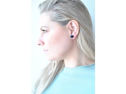 Náušnice MINI pecky Opaque Black