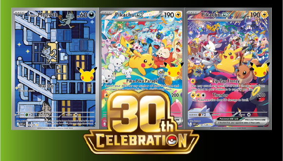 Pokémon TCG: 30th Celebration – nové karty Pikachu, Lugia, Ho-Oh a Meowth