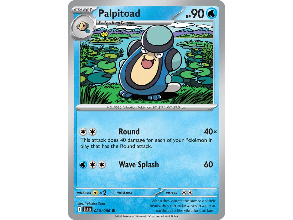 Pokémon Palpitoad (BLK 020)