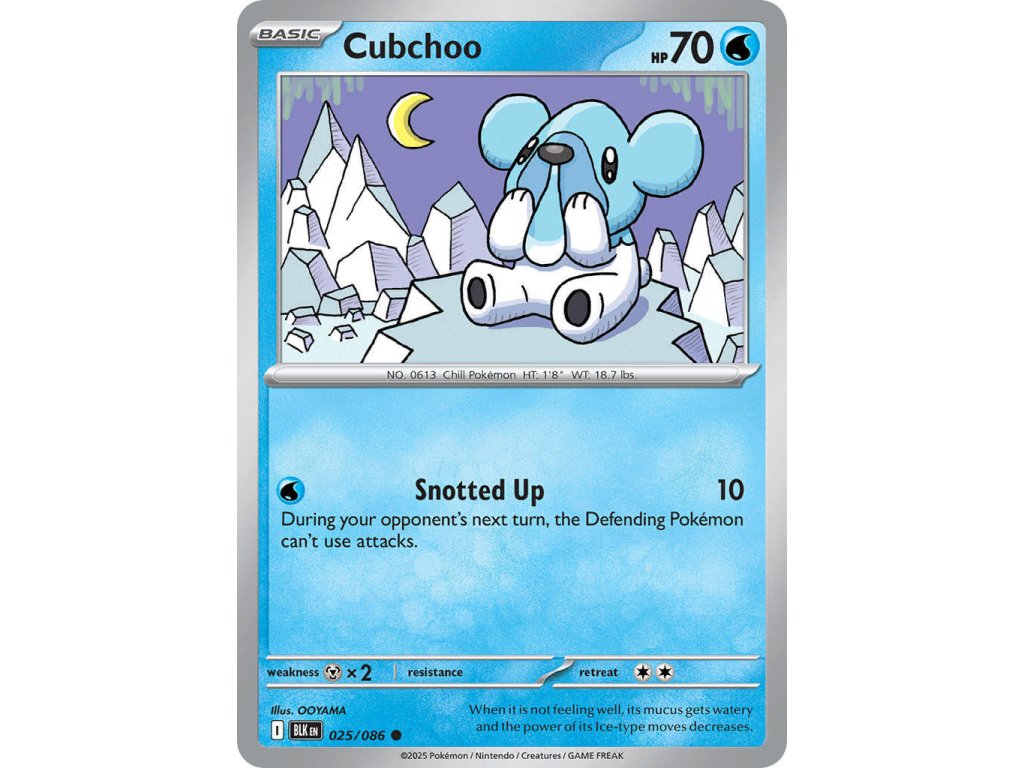 Pokémon Cubchoo (BLK 025)