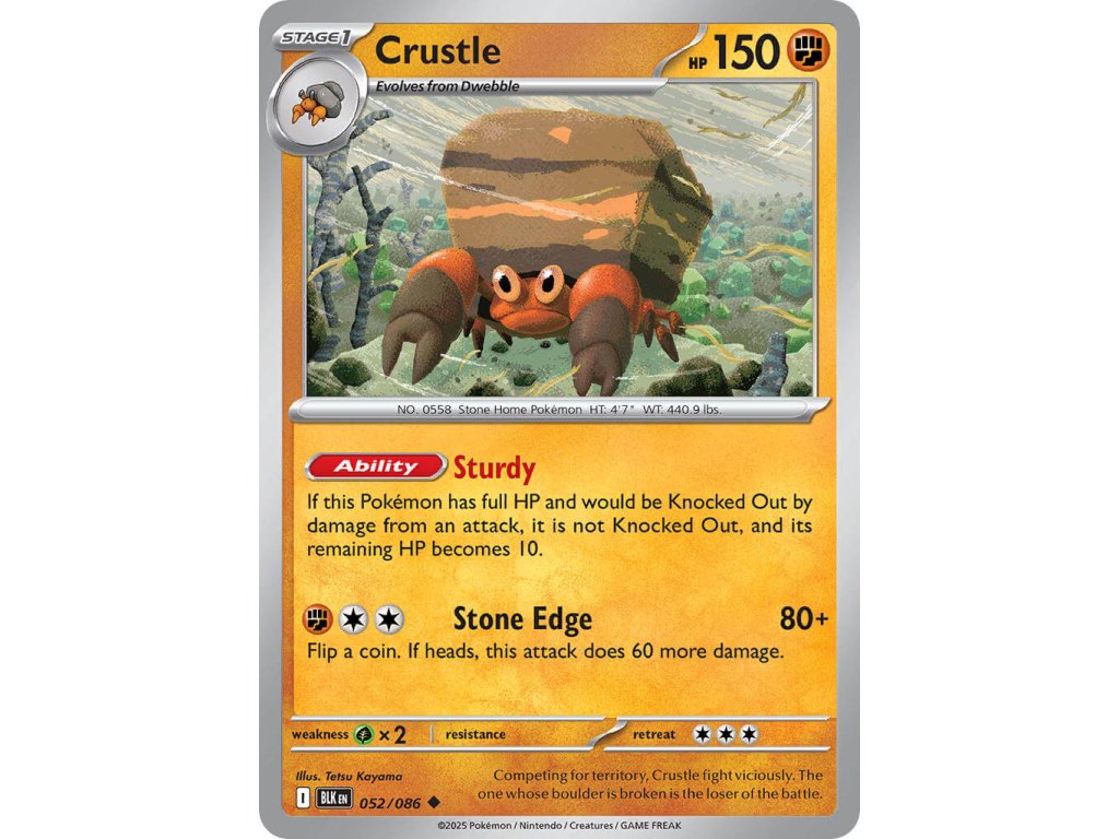 Pokémon Crustle (BLK 052)
