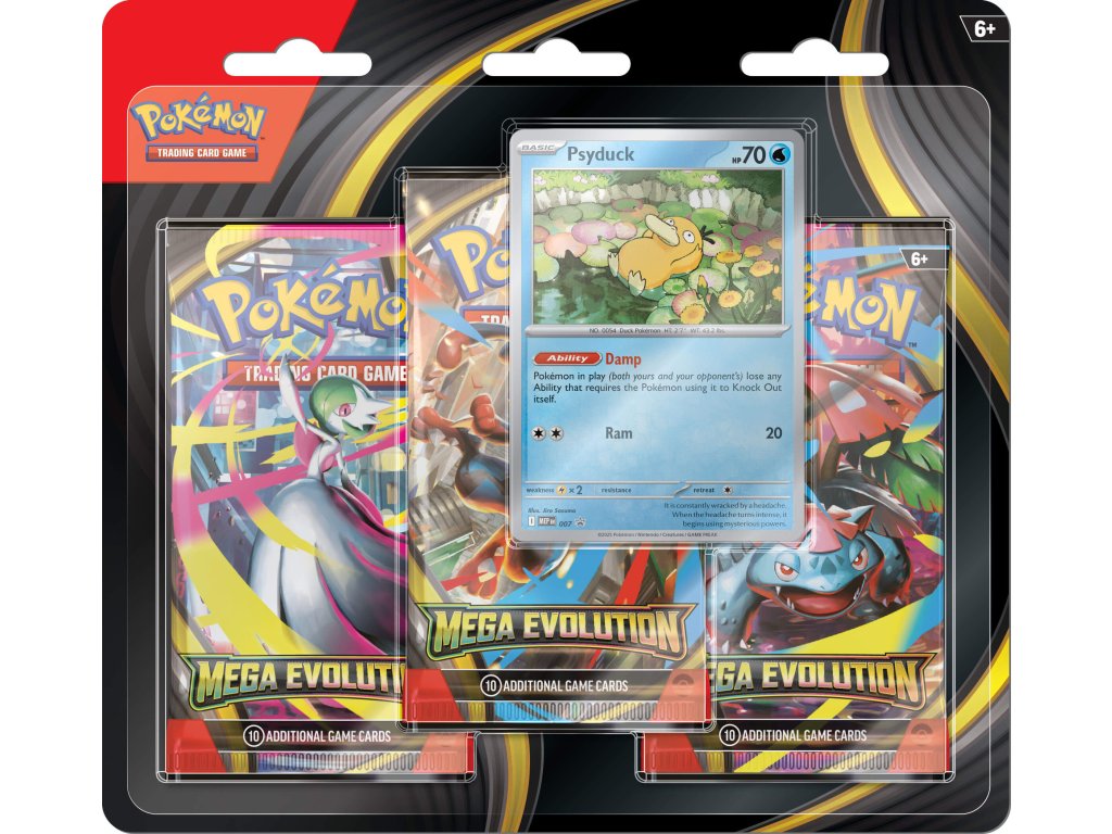 Pokémon TCG Mega Evolution - 3 Blister Booster Psyduck
