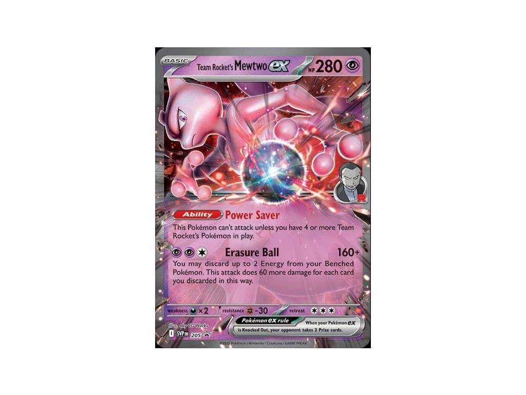 Pokémon Team Rocket's Mewtwo ex (SVP 205)
